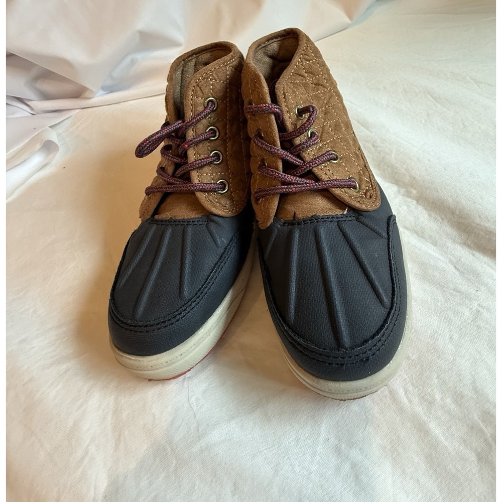 OshKosh B'gosh Tarin-B Duck Boots Toddler Size 12 Brown Navy Lace Up